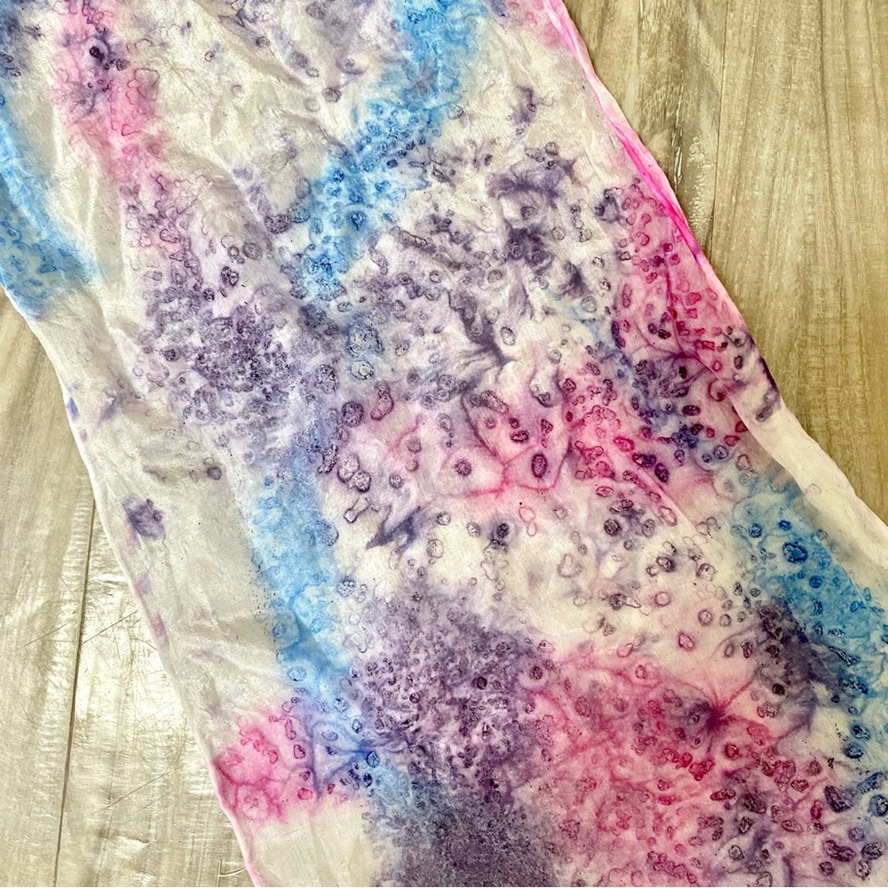 Watercolour SILK hand painted artisan gem - Picture 9 of 10